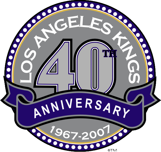 Los Angeles Kings 2006 07 Anniversary Logo iron on paper